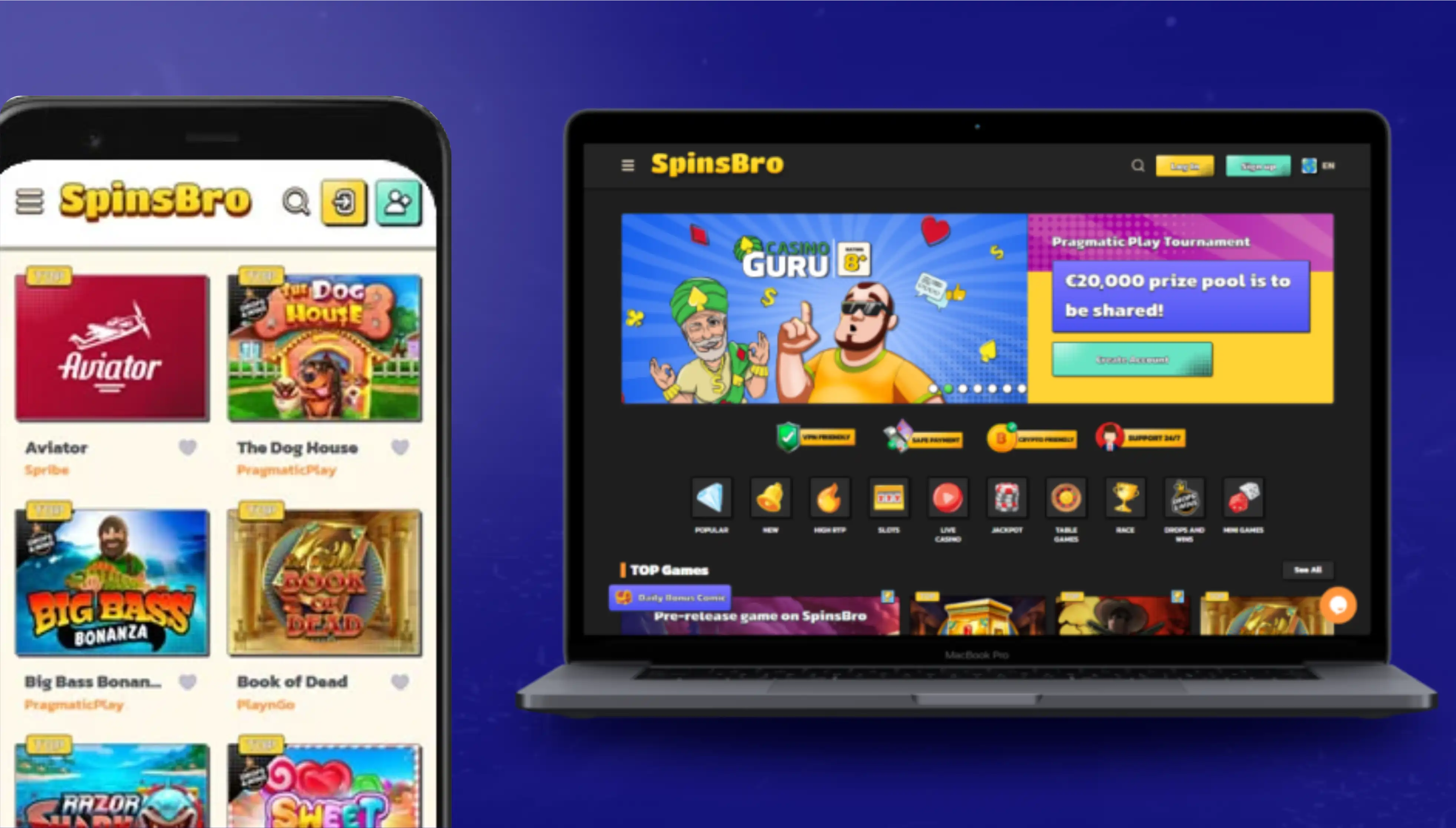 SpinsBro Casino App-Screenshot